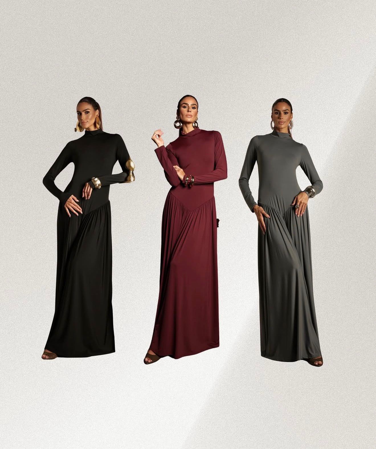 Lookbook Babi Árabe — coleção vestidos longos